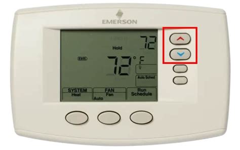 ), forced air system. . Emerson thermostat reset